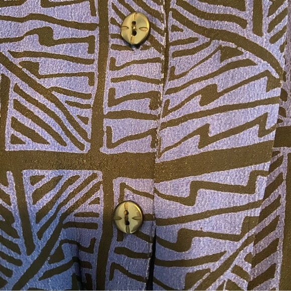 Lucky Brand long sleeve black & blue mini dress tribal pattern - Picture 4 of 6